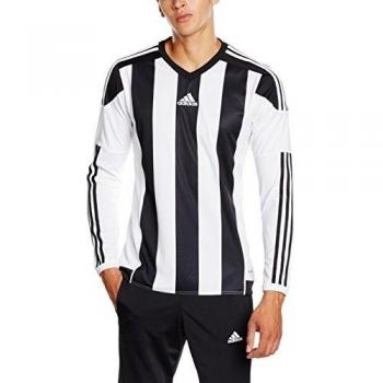 adidas Striped15 JSY L - Camiseta para hombre, color blanco / negro, talla S