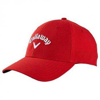 Callaway Gorra Stitch Magnet Roja para Hombre, Ajustable, Talla Única