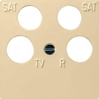 Gira 025901 Central Cover Plate 4-Fold System 55 Glossy Cream White