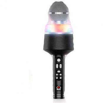 Micrófono Karaoke Inalámbrico Bluetooth con Luces LED 26x8x8 cm