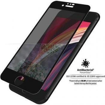 Protector de Pantalla Privacy PanzerGlass para iPhone SE (2020/2022), 6, 6s, 7, 8 - Vidrio Negro con Filtro de Privacidad - Paquete de 50 unidades