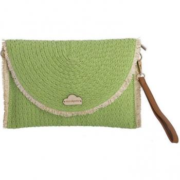 Bandolera de mujer Luna verde con cremallera
