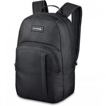 Mochila Dakine Class Backpack 25L negra, capacidad de 25 litros, compartimento principal con cierre, bolsillo frontal organizador, panel trasero acolchado, correas ajustables y diseño ergonómico