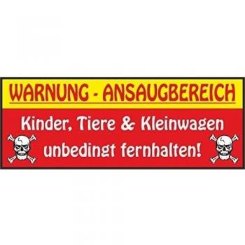Sticker Warnung - Ansaugbereich Kinder Tiere & Kleinwagen unbedingt fernhalten!