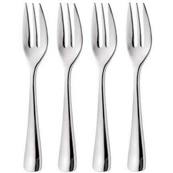 Robert Welch Malvern Bright - Juego de 4 Tenedores para repostería