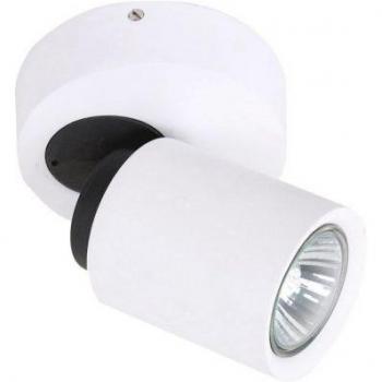 Foco moderno Lucien blanco con pantalla blanca, 1 luz, tipo GU10