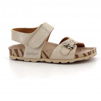 Kickers Sunkro Girl's Sandals - Silver Zebra