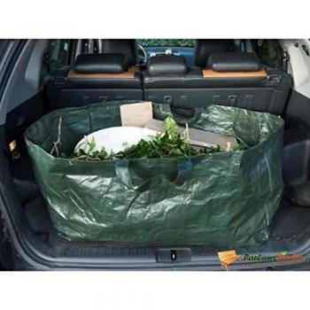 Bolsa de basura para jardín rectangular verde 225 L
