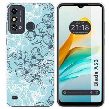 Funda de Silicona para Zte Blade A53 con Diseño de Flores 03