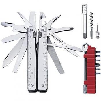Victorinox SwissTool X Plus Ratchet - Multiherramienta 39 funciones, acero inoxidable, con alicates de punta fina y funda de nylon