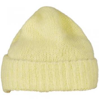 Flexfit Unisex Acrylic Angora Beanie - Soft Yellow Knitted Hat