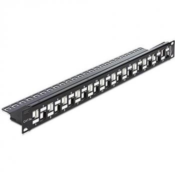 Panel de Parcheo Keystone 19 de 24 Puertos Escalonado DeLOCK 43278
