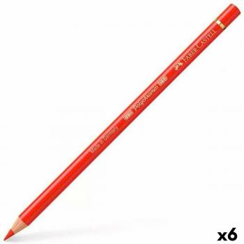 Lápices de colores Faber-Castell Polychromos Rojo 6 Piezas