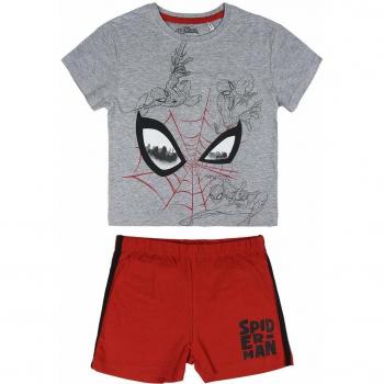 Cerdá Pijama Corto Algodón Spiderman Conjuntos, Gris