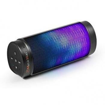 Technaxx Altavoz Bluetooth portátil LED Light MusicMan, 2000 mAh, Negro