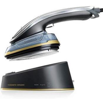Solac Yosemite Ceramic - Plancha de vapor 2 en 1, 90ml, 1300W, calienta en 30s, 2 accesorios, plancha vertical y horizontal