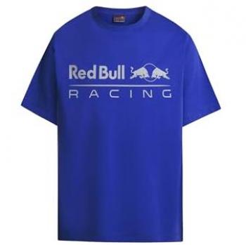 Camiseta unisex manga corta con logo estampado de Red Bull Racing x Pepe Jeans en color azul intenso y gris, talla XL