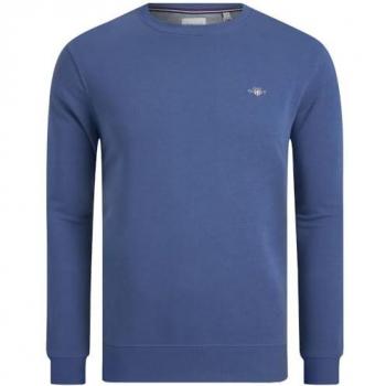 Sudadera Gant para Hombre Shield Cuello Redondo Azul Vintage Talla L