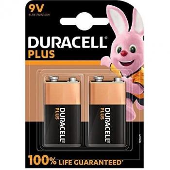 Duracell - NUEVO Pilas alcalinas Plus 9V , 6LR61 MN1604, paquete de 2