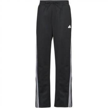 adidas Pantalón chándal W ICONIC 3S TP para mujer, largo, negro puro con detalles en blanco, talla S