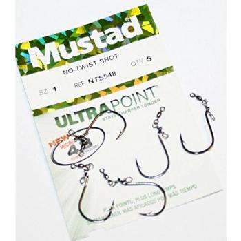 Mustad No-Twist Dropshot Hooks size 1 by Mustad