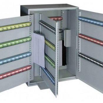 Armario para Llaves Rottner S300 EL con Cerradura Electrónica, 300 Ganchos, Montaje en Pared, Color Gris Claro