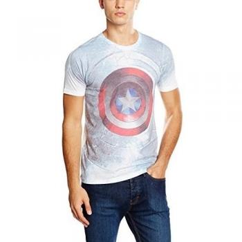 Rockoff Trade Captain America Civil War Shield Sublimation Camiseta, Gris, XXL para Hombre