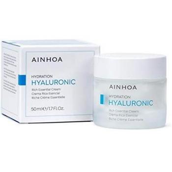 AINHOA Cosmetics - HYALURONIC Crema Rica Esencial 50 ml – Tratamiento Facial Hidratante Intensivo con Ácido Hialurónico para Mujer/Hombre - Piel Seca – Día/Noche- Calidad Profesional