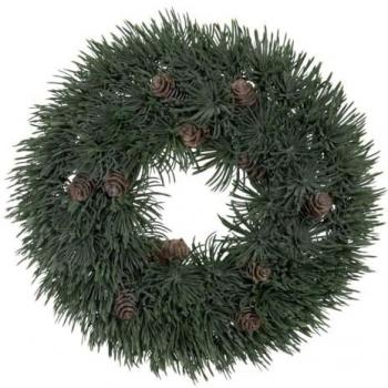 Corona de Navidad Verde PVC 28 x 28 cm