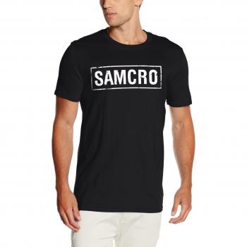 Sons of Anarchy Samcro Banner Camiseta, Negro, XX-Large para Hombre