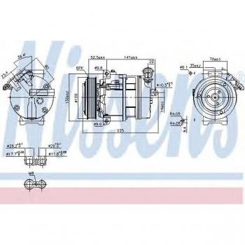 Compresor de aire acondicionado NISSENS 89397