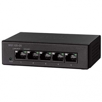 Cisco SG110D05 Unmanaged L2 Gigabit Ethernet 101001000 Black