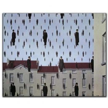 Artopweb Panel Decorativo con Diseño Magritte Golconde, Madera, Multicolor, 80x3x64 cm