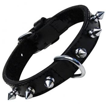 Collar para Perro Gloria Negro con Pinchos de Piel - 30 cm