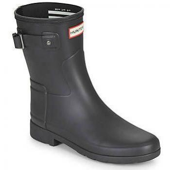 Hunter Women's Refined Slim Fit Short Black Wellington Boots - Size 6