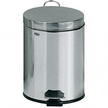 Manillons Torrent - Papelera Baño Modelo 2568 | Cubo Basura Pedal 5L - Acero Inoxidable/Cromo