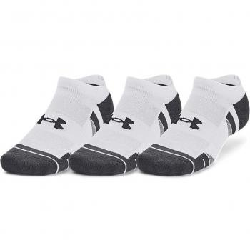 Under Armour Performance Tech 3-Pack No Show Socks White - Size L (7.5-12)
