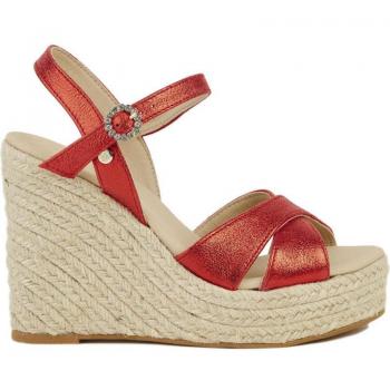 Sandalias Cuña Mujer Carina Oro 10cm LA VALETA