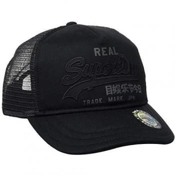 Superdry Vintage Logo Trucker Gorra de béisbol, Negro