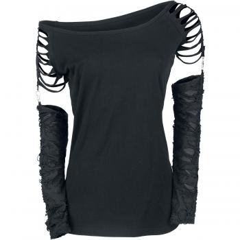 Gothicana by EMP Slashed Longsleeve Manga larga Mujer Negro L