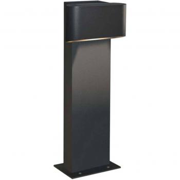 LEDS-C4 Diago Bolardo Luminoso LED, Aluminio y Vidrio, IP66, 5W, Luz Blanca Cálida 3000K, Gris Urbano Antracita, 286lm