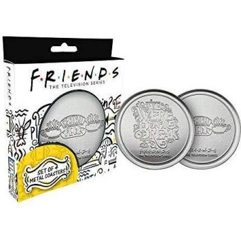 Set de 4 Posavasos Metálicos con Relieve de Friends Central Perk