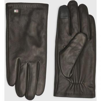 Guantes de piel Tommy Hilfiger para hombre - Modelo Essential Flag, color negro, talla L/XL
