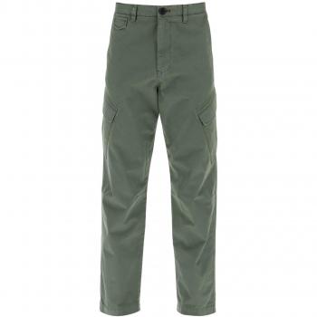 Paul Smith Men's Green Stretch Cotton Cargo Pants - Size W31