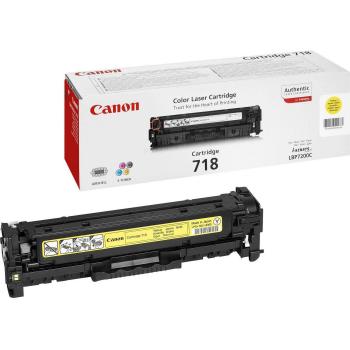 Tóner Amarillo Canon CRG-718 para Impresoras Láser