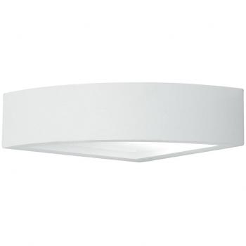 Aplique de escayola Mykonos 1 bombilla, difusor de cristal blanco, dimensiones 20,5x20,5x7cm