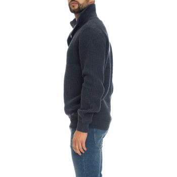 Petrol Maglia Pullover Mezza Zip uomo Industries BLU Navy