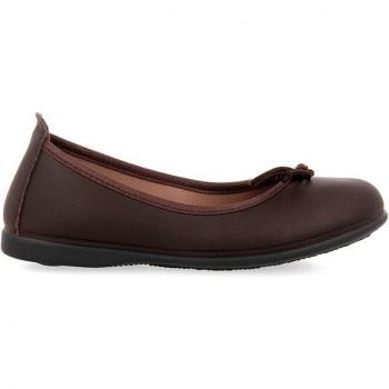 Bailarinas escolares marrón Voltaire de Gioseppo - Zapatos de niña con puntera reforzada y lavables.