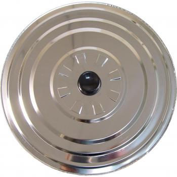 IMEX EL ZORRO El Zorro 61310-Tapadera Aluminio antivaho, diámetro, Acero Inoxidable, Negro, 28 cm