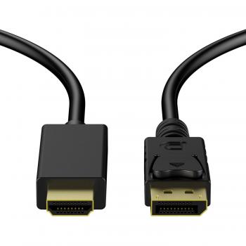 Rankie Cable DisplayPort DP a HDMI, 4K Resolución, 1,8 m, Negro